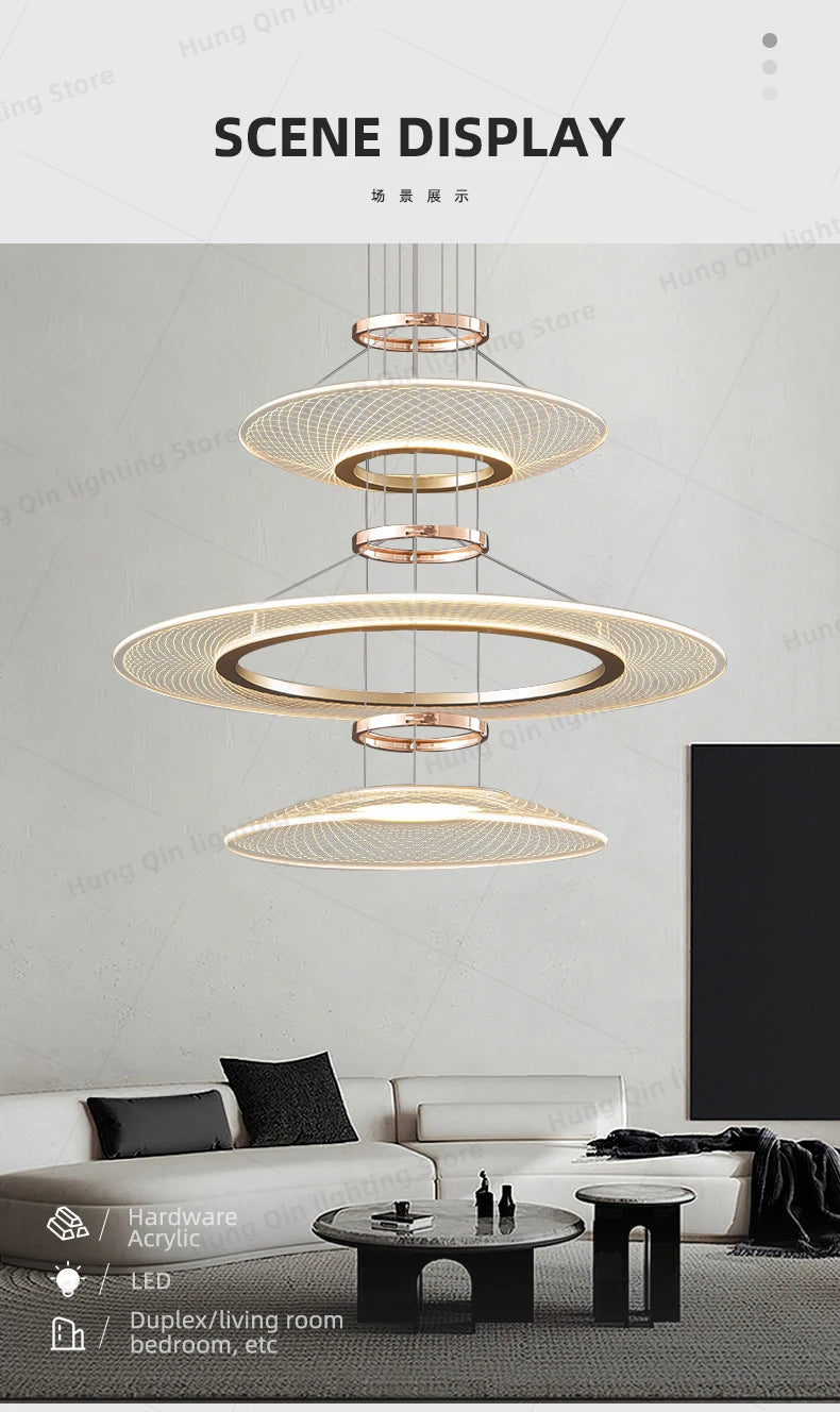 Living Room Chandeliers,  Lamp Kitchen Pendant, Ceiling Led Chandelier