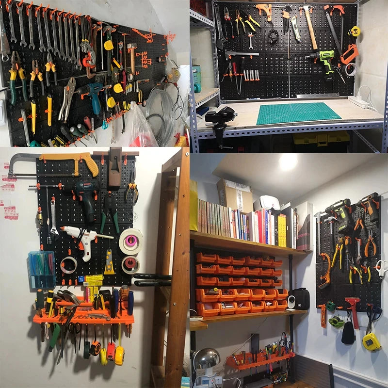 Wall-Mounted Hardware Tool Hanging Board,  Parts Storage Box Garage Workshop