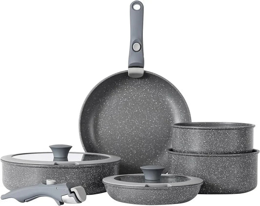 Nonstick Cookware Set  Kitchen Camping Stackable