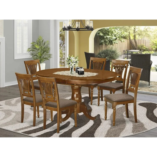 Dining Room Furniture Set 7 Piece , Table with Butterfly Leaf