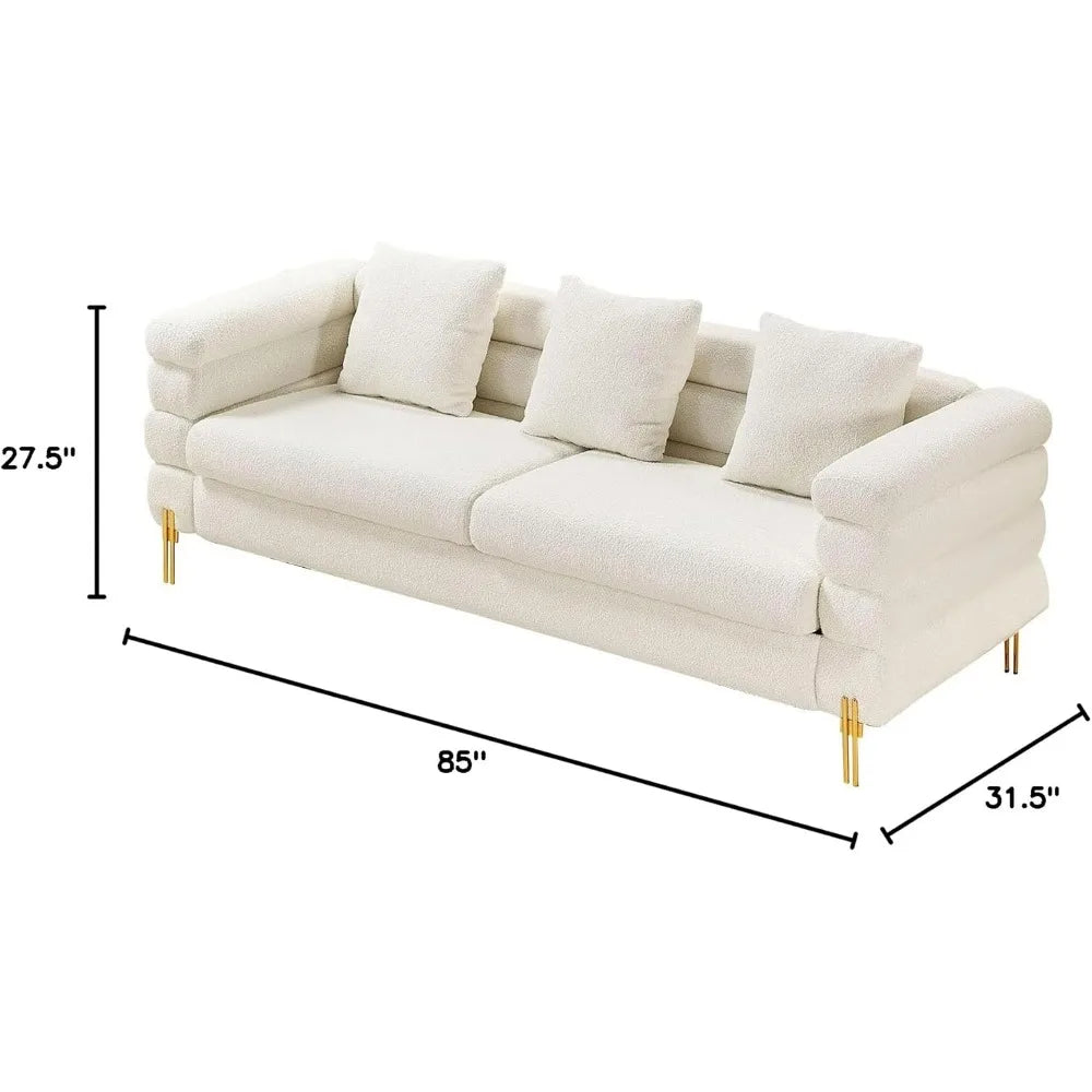 85 Inch Sofa Oversized Sofa, 3 Seats Comfy Couch for Living Room, Deep Seat Sofa