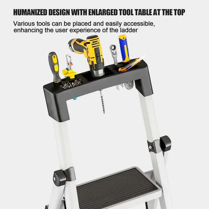 Step Ladder 4 Step,  Step Stool Step Ladder, Non-Slip Step Stool  Garage