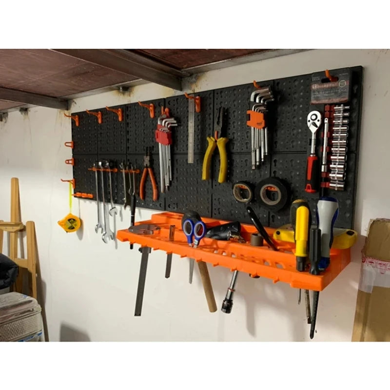 Wall-Mounted Hardware Tool Hanging Board,  Parts Storage Box Garage Workshop