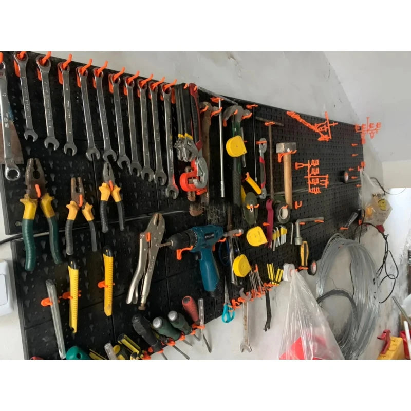 Wall-Mounted Hardware Tool Hanging Board,  Parts Storage Box Garage Workshop