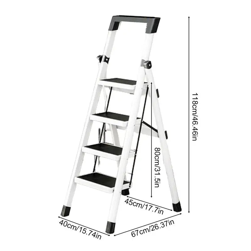 Step Ladder 4 Step,  Step Stool Step Ladder, Non-Slip Step Stool  Garage